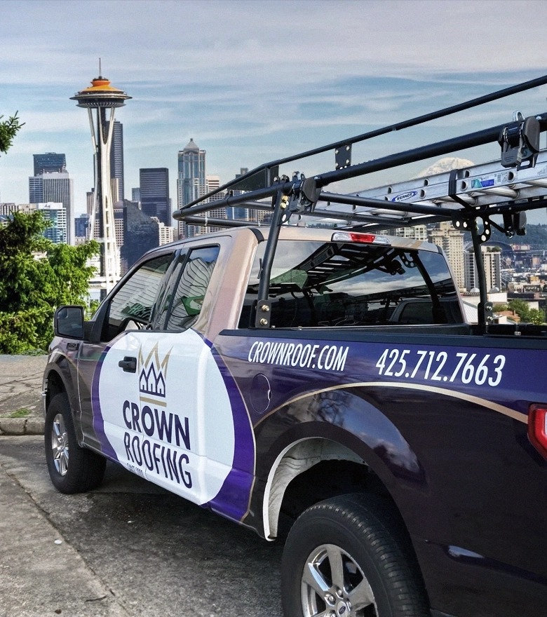 Crown Roofing Truck from our fleet