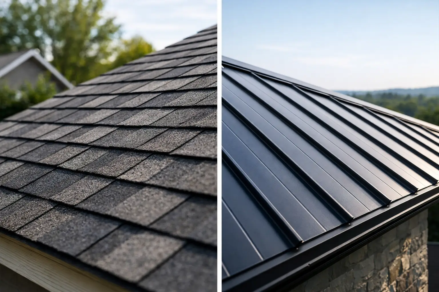 Laminated Shingles versus Metal Roofs