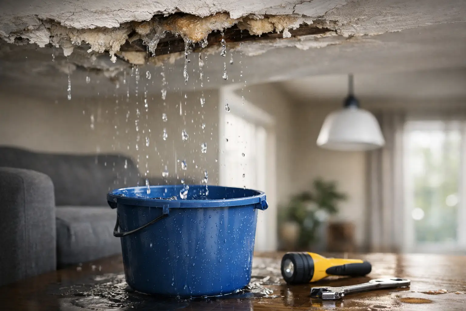 What is a serious roof leak?
